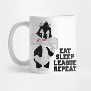 eat sleep league reapeat Mug